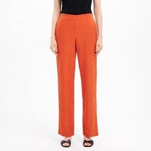 Anne Klein Vibrant Orange Straight Leg Pants